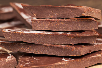 chocolate is broken into a large number of pieces