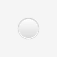 white volumetric button in neomorphism, neumorphism style. Designed for websites, mobile apps and other developers. Vector illustration