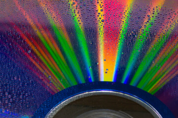 colored light transitions and reflections from water droplets.. Background image