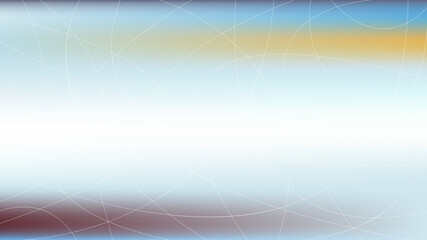 Abstract blue, yellow horizontal background for design. Smooth satin vector gradient. With pink highlights