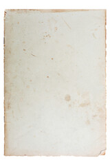 Old yellowed paper with holes and stains