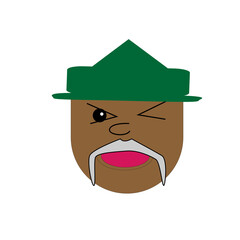 illustration design of cartoons characters face with some various facial expression and hair style