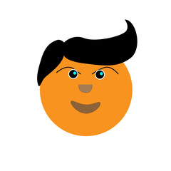 illustration design of cartoons characters face with some various facial expression and hair style