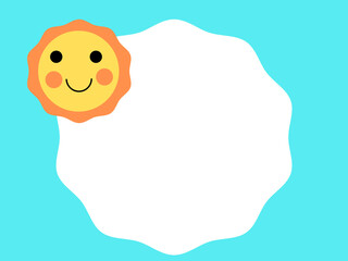 Background for text or photo with frame on a blue background.