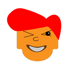 illustration design of cartoons characters face with some various facial expression and hair style