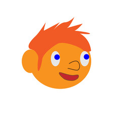 illustration design of cartoons characters face with some various facial expression and hair style