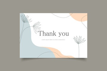 thank you card template abstract background - obrazy, fototapety, plakaty