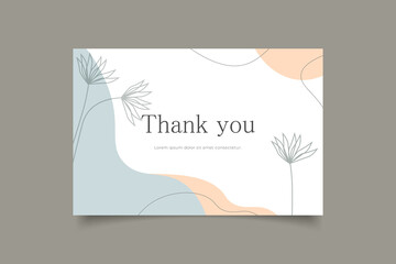 thank you card template abstract background