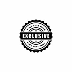 Exclusive stamp seal icon vector illustration
