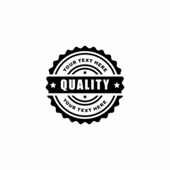 Quality stamp seal icon vector illustration