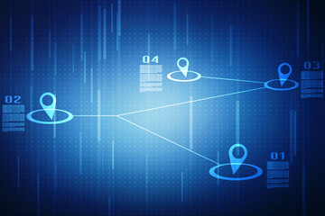 Business Network Concept Background, Social Networks and interaction concept, Digital Abstract Technology background, Social connection and networking background