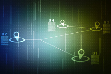 Business Network Concept Background, Social Networks and interaction concept, Digital Abstract Technology background, Social connection and networking background