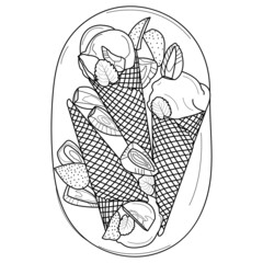 Ice cream coloring pages for kids and adults