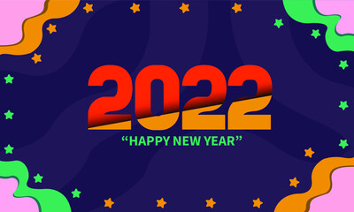Celebration Happy New Year 2022 Deaign Vector
