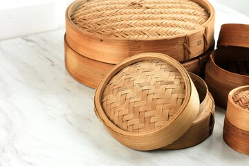 Bamboo Steamer Set, Chinese Kitchenware.