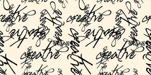 seamless pattern with letters