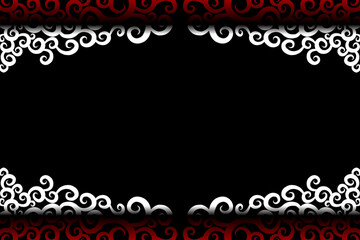 Beautiful colour design  OF classic and traditional batik ethnic flower floral and leaf frame  for wallpaper background ads or presentation template