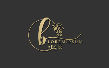 Handwritten Signature monogram Letter b calligraphic vector graphic design,usable for wedding card, personal signature, logo design concept illustration © Al Bharik 99