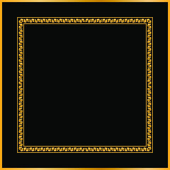 gold frame on black