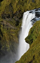 Skogafoss Waterfall from above