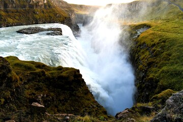 Beautiful Gullfoss waterfall 