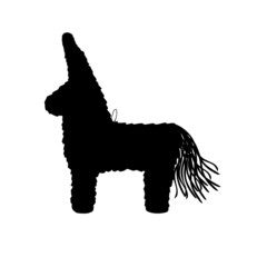 Silhouette pinata. Mexcian traditional toy in the holidays. © KozyrevaElena