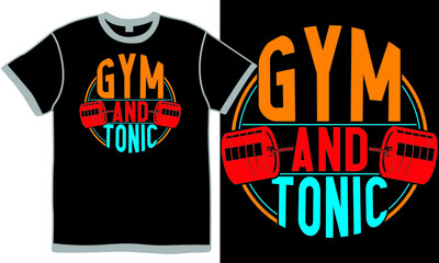 Obraz premium Gym And Tonic, Strong Bodybuilding, Sport Gym, Fit Design