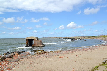 The ruin of the casemate of the naval fort "West." Baltiysk, Kaliningrad region