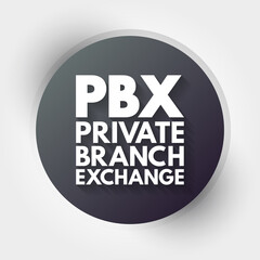 PBX - Private Branch eXchange acronym, business concept background