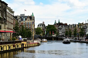 Obraz premium Amsterdam canal view 
