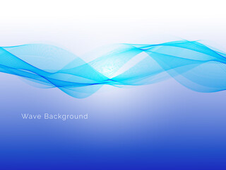 Modern blue flowing stylish gradient wave background