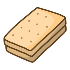 Biscuit icon. Suitable to use for bakery, food menu, online shop, pastry, restaurant, cafe, etc. 100% vector icon.