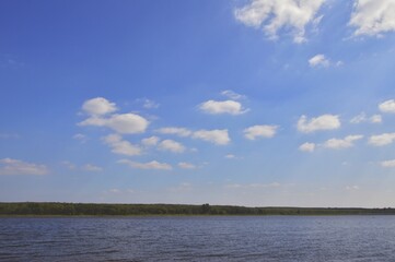 clouds over lake