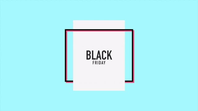 Black Friday on blue fashion background, motion abstract holidays, business and corporate style background