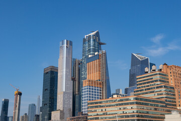 Fototapeta premium Modern Skyscrapers in the Hudson Yards New York City Skyline