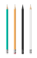 Simple pencils with eraser vector set © DELYRICA