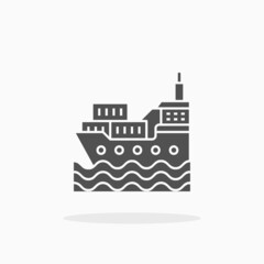 Cargo Shipping Delivery icon. Solid or glyph style.