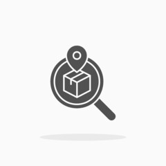 Tracking Delivery icon. Solid or glyph style.