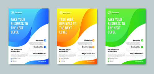 Corporate Flyer Design or Colorful Business Flyer Layout
