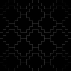 Naklejka premium Inca crosses seamless pattern. Ethnic ornament. Folk background. Geometric wallpaper. Grid image. Tribal motif. Ancient mosaic. Digital paper, web design, textile print, abstract. Vector artwork.