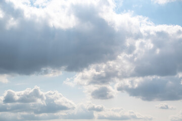 Landscape of cumulus cloud on a sunny summer day in Mannheim Germany