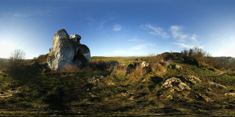 Limestone Rocks in Polish Jura HDRI Panorama