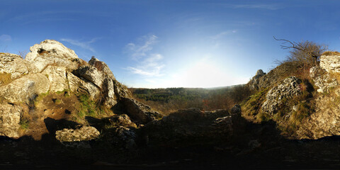 Limestone Rocks in Polish Jura HDRI Panorama