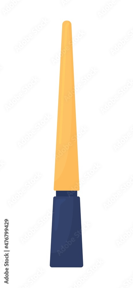 Poster eyeliner in container semi flat color vector object. makeup for eyes. realistic item on white. lifes