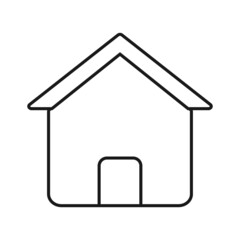 Home thin icon on white background