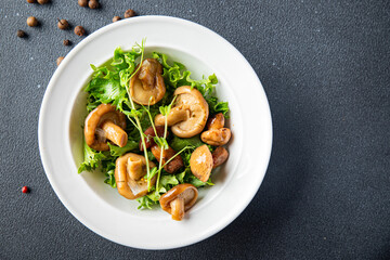 pickled mushroom mix salad healthy meal food snack on the table copy space food background rustic top view keto or paleo diet veggie vegan or vegetarian food 