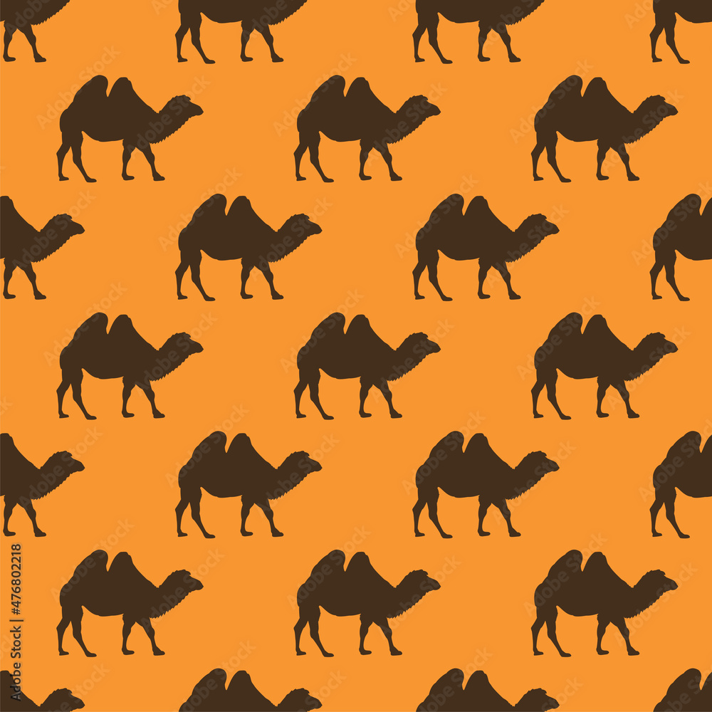 Poster vector camel seamless pattern