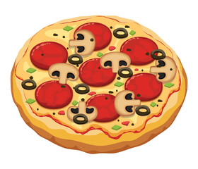 vector illustration of italian pizza