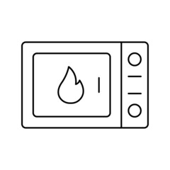 microwave oven heating measurement icon vector