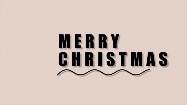 Merry Christmas with wave line, motion holidays and winter style background for New Year and Merry Christmas